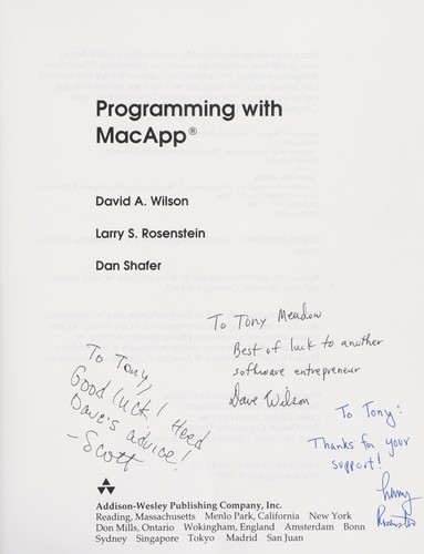 C⁺ programming with MacApp by  cover