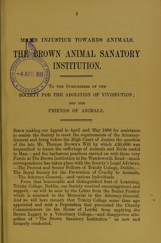 Man's injustice to animals
