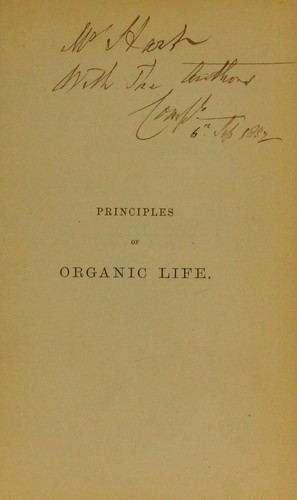 Principles of organic life