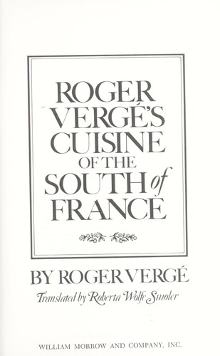 Ma cuisine du soleil by Roger Vergé cover
