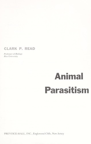 Animal parasitism by Clark P. Read cover