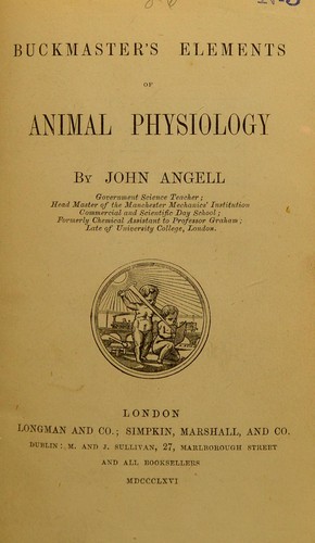 Buckmaster's Elements of animal physiology