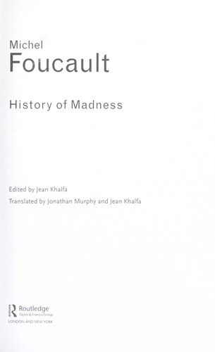 History of madness
