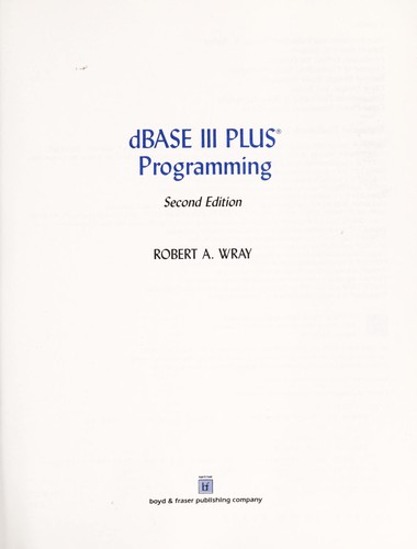 dBase III plus programming