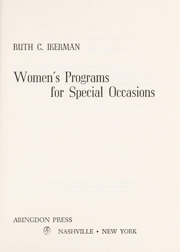 Women's programs for special occasions
