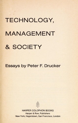 Technology, management & society