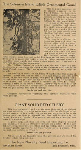 The Solomon Island edible ornamental gourd