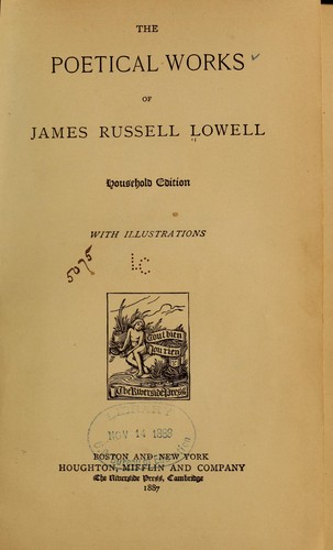 The poetical works of James Russell Lowell