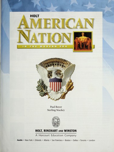 Holt American nation in the modern era