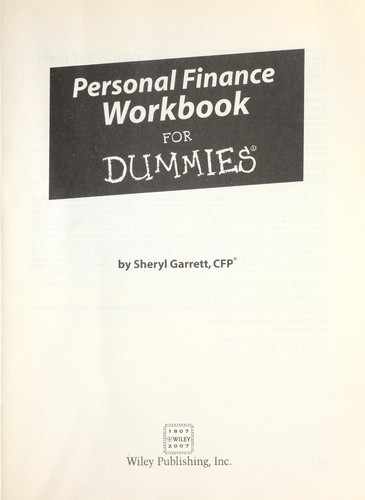 Personal finance workbook for dummies