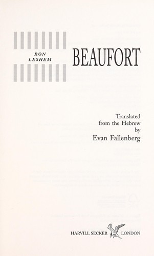 Beaufort by Ron Leshem cover