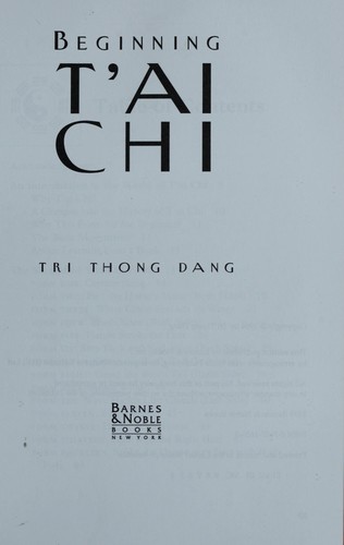 Beginning T'ai chi by Tri Thong Dang cover