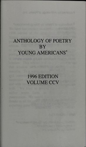 Anthology of poetry by young Americans