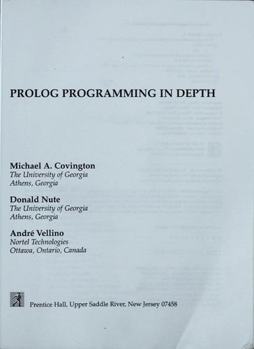 Prolog programming in depth