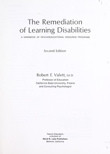 The remediation of learning disabilities