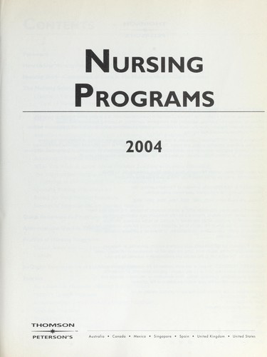 Nursing programs 2004