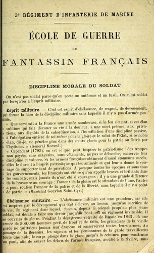 École de guerre du fantassin français