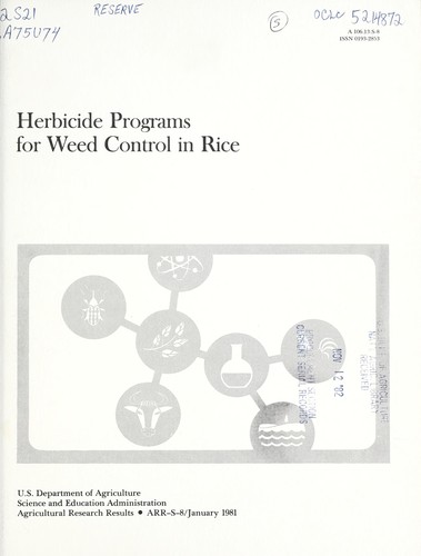 Herbicide programs for weed control in rice by Roy Jefferson Smith cover
