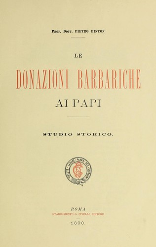 Le Donazioni barbariche ai papi