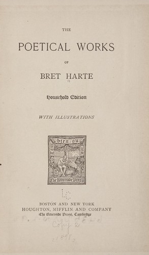 The poetical works of Bret Harte