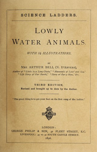 Lowly water animals by N. D'Anvers cover
