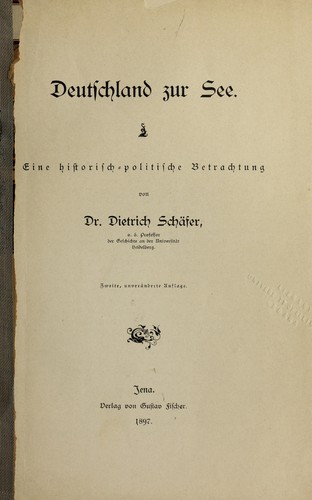 Deutschland zur See by  cover