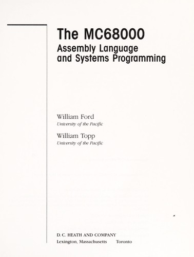 The MC68000: assembly language and systems programming