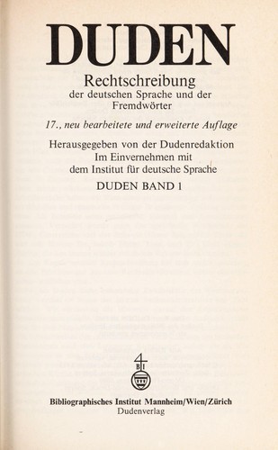 Duden by Konrad Duden, Dudenredaktion (Bibliographisches Institut), Drosdowski, Matthias Wermke, Werner Scholze-Stubenrecht, Dieter Baer cover