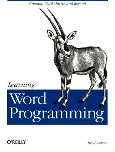 Learning Word programming