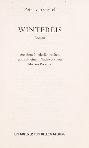 Wintereis by Peter van Gestel cover