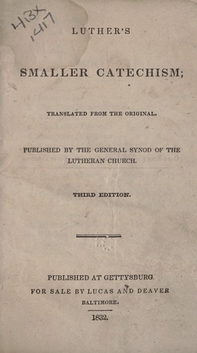 Smaller catechism