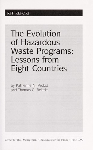 The evolution of hazardous waste programs