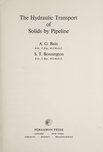 The hydraulic transport of solids by pipeline