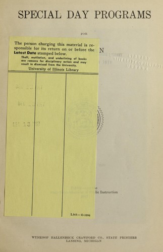 Special day programs for Michigan