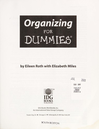 Organizing for dummies