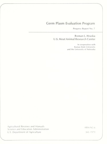 Germ plasm evaluation program