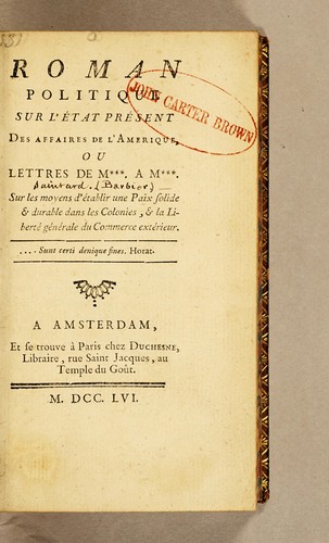 Roman politique sur l'état présent des affaires de l'Amerique, ou Lettres de M***. a M***