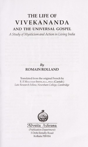 The life of Vivekananda and the universal gospel