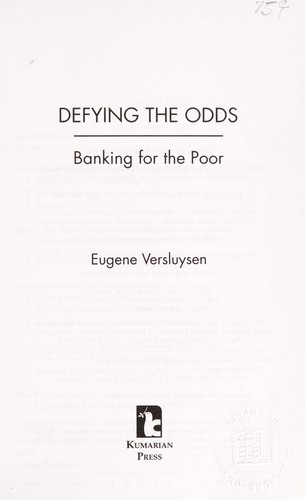 Defying the odds : banking for the poor