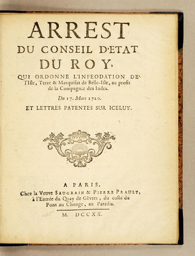 Arrest du Conseil d'etat du roy by France cover