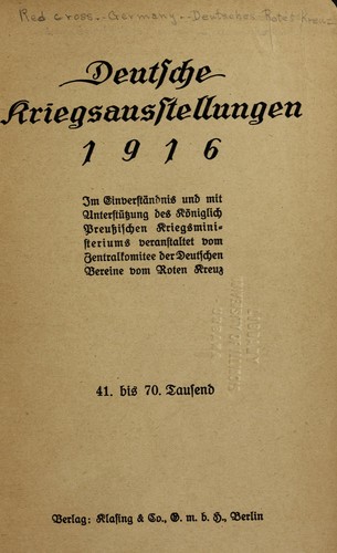 Deutsche Kriegsausstellungen 1916 [i.e. neunzehn hundert sechzehn] by Prussia. Kriegsministerium cover