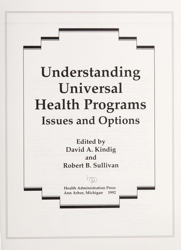 Understanding universal health programs