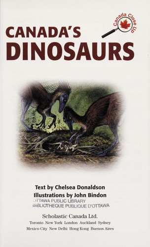 Canada's dinosaurs by Chelsea Donaldson cover