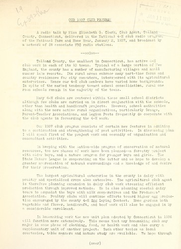 Our 1937 club program
