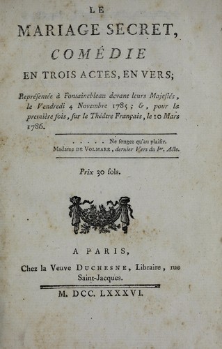 Le mariage secret by Jean-Louis Brousse-Desfaucherets cover