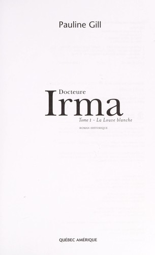 Docteure Irma by Pauline Gill cover