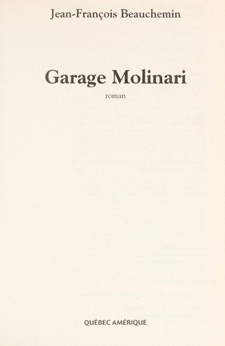 Garage Molinari by Jean-François Beauchemin cover