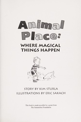 Animal Place by Kim Sturla cover