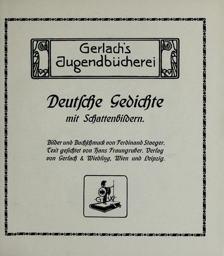 Deutsche Gedichte by Hans Fraungruber, Ferdinand Staeger cover
