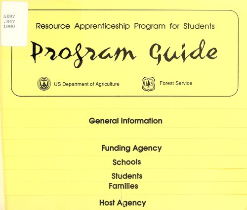 Resource Apprenticeship Program for Students by United States. Forest Service cover